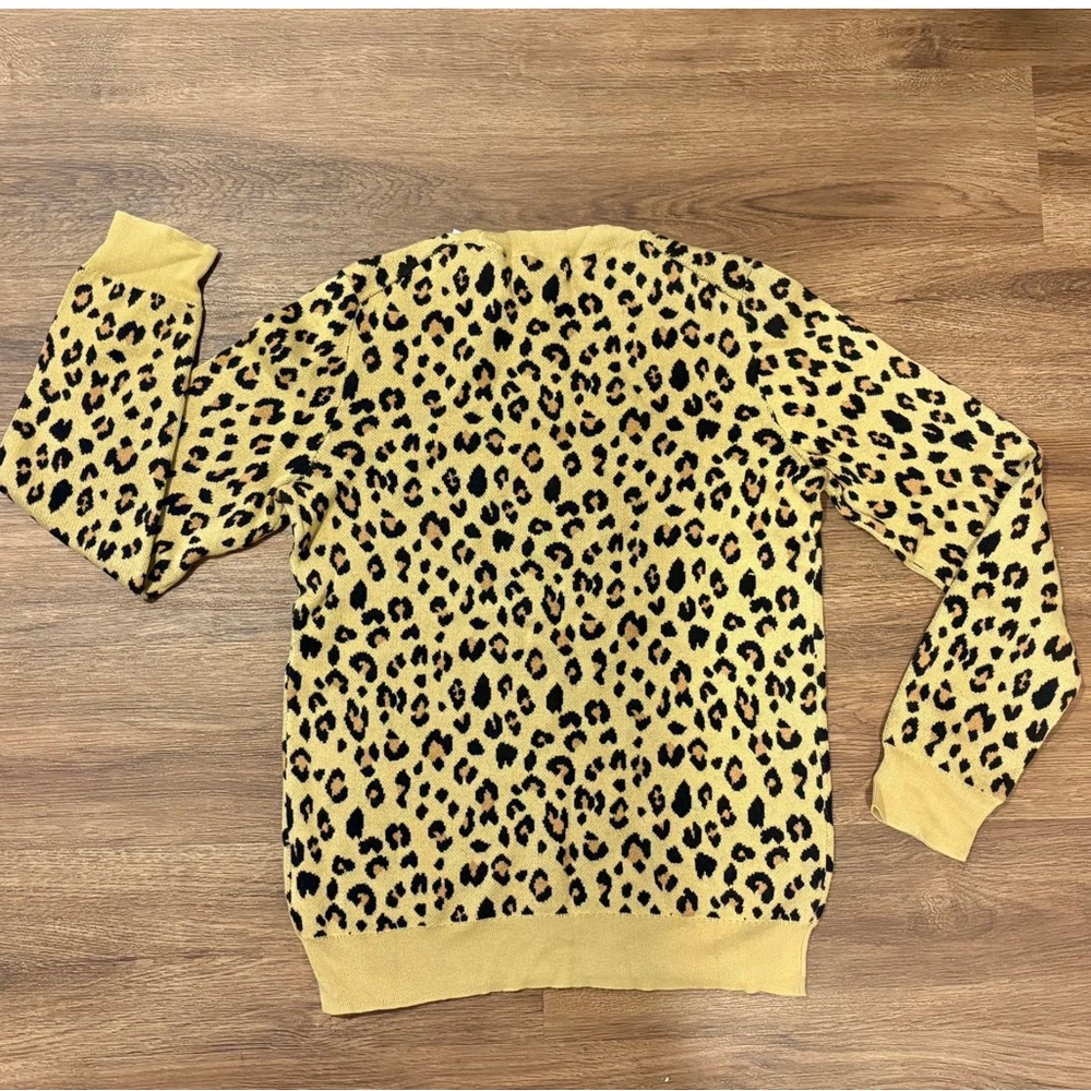 Crewcuts Girls NWT Yellow and Black Animal Print Sweater.  XL Extra Large.
